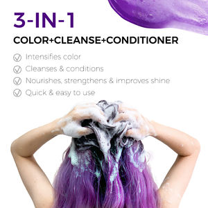 3-in-1 Farbgebende Haarreinigung & Pflege, Reinigt & Pflegt Sanft, Orange Semi-Permanente Lila Haarfarbe, OEM - Product Image 3