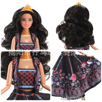 Poupée Princesse Gothique Exotique Indienne de 30 cm en Boîte, Jouet en Gros, Poupée Articulée à 6 Points en Tissu à l'Échelle 1:6 avec Ensemble d'Accessoires pour Enfants de 7 à 14 Ans