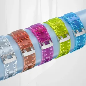 Bracelet CAOWTAN 20mm 22mm pour bracelet de montre Samsung galaxy <span class=keywords><strong>42mm</strong></span> 46mm gear s3 silicone transparent remplacement pour Huawei GT 2e honour - Product Image 3