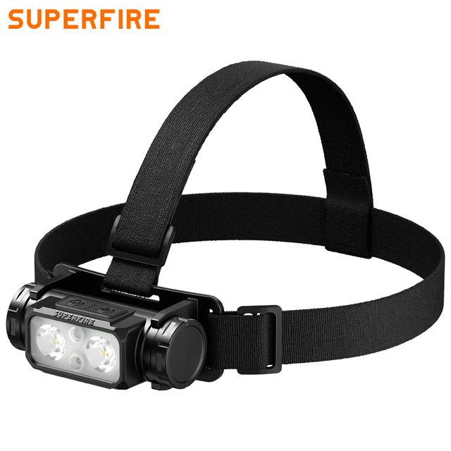 New Dual LED Motion Sensor Light Super Bright Adjustable Beam Portable Outdoor Headlamp 18650 Battery Waterproof 8 Hr Long