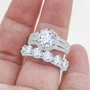 Best Hotsell 100% 925 <b>Sterling</b> <b>Silver</b> VVS 9CT pink Oval Moissanite Engagement <b>Ring</b> <b>Set</b> for Women with GRA - Product Image 4
