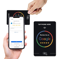 Tarjeta NFC Táctil para Reseñas de Google, Programable y Escribible, de 13.56MHz, con Código QR para Negocios