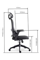Chaise de bureau ergonomique réglable JOHOOFURNITURE avec appuie-tête réglable, matériau PP, coussin épais - Direct usine