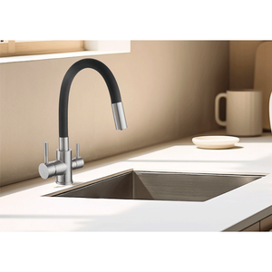 Robinet de cuisine Bilbao 2.0 en acier inoxydable, poignée unique, design moderne - Product Image 2