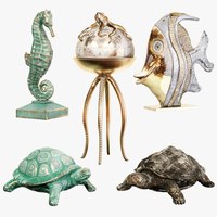 Aangepaste Polyresin Souvenir Sculpturen Van Zeebeeldjes