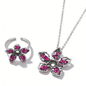 Collier et pendentif ajustables Demogorgon à l'envers, en alliage tendance, inspiré de <span class=keywords><strong>Stranger</strong></span> <span class=keywords><strong>Things</strong></span> – Vente chaude - Product Image 2