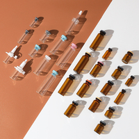 Pasokan pabrik 10ml botol kaca kecil Vial kaca gabus putih botol kosmetik kaca putih
