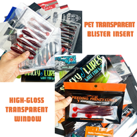 Emballage personnalisé pour leurres de pêche, sacs souples transparents pour leurres souples avec plateau blister, emballage en coquille, sac durable et transparent pour leurres de pêche