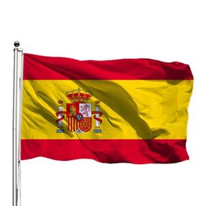 En stock, drapeau espagnol en polyester pour l'extérieur, 3 * 5 pieds, 90x150 cm, impression sérigraphique 68D - Product Image 4