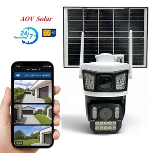 Telecamera di Sicurezza CCTV 4G a Energia Solare con Due Lenti, Registrazione 24 Ore, Rilevamento Umano a 30 Metri, Visione Notturna a Colori - Product Image 1