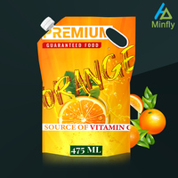 Minfly — pochette personnalisée en plastique pour jus de fruits, forme spéciale, sac en plastique avec bec pour liquide, 1000ml
