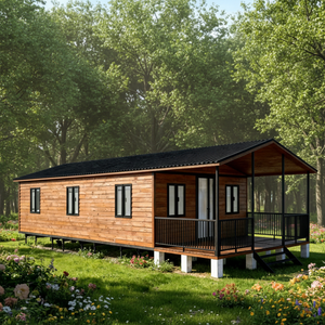 Maison conteneur préfabriquée en acier portable, étanche et extensible, pour hôtels et camping - Product Image 1