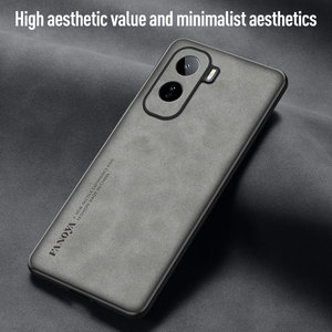 Étui de téléphone de luxe pour homme d'affaires pour vivo T5 Pro 5G en cuir de mouton, protection intégrale de l'objectif, coque arrière antichoc - Product Image 4
