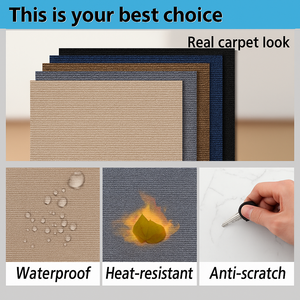 Revêtement de <span class=keywords><strong>sol</strong></span> auto-adhésif aspect moquette Antibactérien Hygiénique Dimension stable Surface durable pour les hôpitaux Cliniques Public - Product Image 4