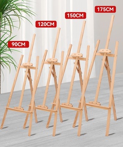 Soporte de Madera Maciza para <span class=keywords><strong>Pintura</strong></span>, Soporte Especial para Estudiantes de Arte, 1.5M, Pino Amarillo, Ajustable, Soporte Triangular para Exhibición Publicitaria - Product Image 3