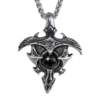 Collier pendentif pour homme en acier inoxydable Yunnique, dragon ailé gravé, style punk, bijoux zodiacaux animaux en relief, fabriqué à Guangzhou