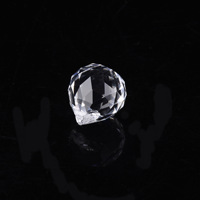 Boule de cristal Feng Shui de 30 mm, forme diamant, polie, transparente, à facettes, pour lustre, décorations de maison, durable, pour les fêtes
