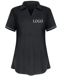 Women's Custom Multi-Color Quick-Drying POLO Shirt Breathable Knitted Sports Apparel With Plus Size Clothing