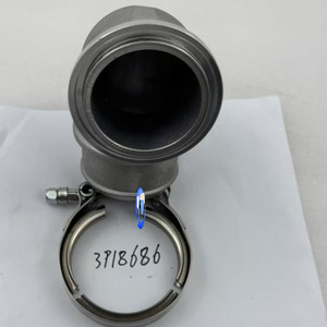 Tubo de Admisión de Aluminio Curvado para Turbocompresor Dongfeng Cummins QSB6.7, 3918686, con Abrazadera, para Reemplazo de Motor - Product Image 3