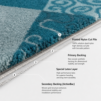 Tapis mural imprimé HD grande taille pour salon, moderne, antidérapant, lavable, tapis de chambre à coucher, tapis en rouleau