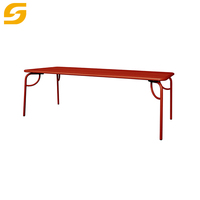 Mobilier de jardin, cour, terrasse, bistrot, restaurant, table et banc en aluminium, ensemble table et chaises longues en vente de gros