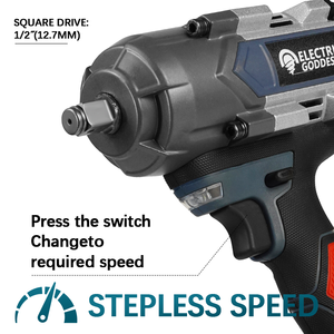 Avvitatore a Impulsi Industriale a Batteria al Litio Brushless Ricaricabile Electric Goddess DBS028 18V, Attacco da 1/2 Pollice, Coppia Massima 1000NM per - Product Image 5