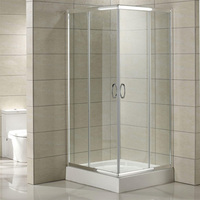 Paroi de douche carrée sans cadre Prima Free Clips Voyeur avec charnières