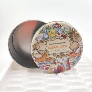Biscuit Tin Round Custom Food Grade Biscuit Cake Candy Cookie Round Metal Tin Can Packaging Wedding Gift Boxes Packing Box Aluminum Can Metal Box