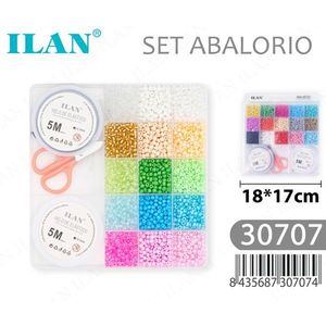 Set di perline ILAN 18x17cm con cordino elastico e forbici per la creazione di gioielli - Product Image 1