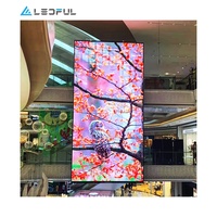 Calandre en maille transparente LED rvb P3.91, grand écran d'affichage, verre transparent, couleur haute luminosité