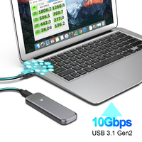 Aleación de zinc de alta calidad 10Gbps USB C 2230/2242/2260/2280 PCIe M-Key M.2 Caja de disco duro externo Caja SSD