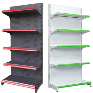 Estantes ajustables de acero inoxidable para góndolas, estanterías independientes de fácil montaje para tiendas minoristas, estanterías para supermercados y snacks. - Product Image 1
