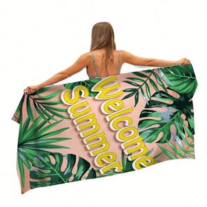 Toalla de Playa de Microfibra de Algodón de Secado Rápido y Antiarena de 75*150CM al por Mayor con Logotipo Personalizado - Product Image 5
