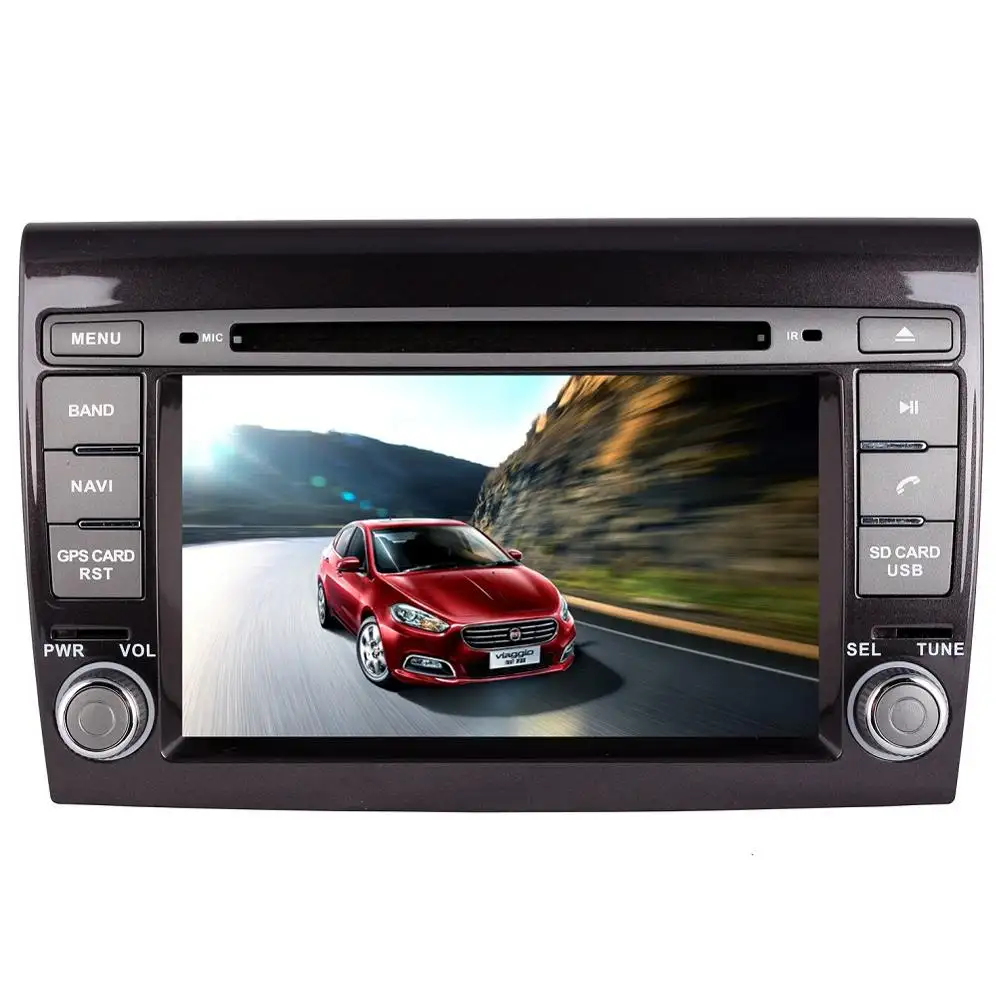 7 "Android 7.1 dört çekirdekli PX30 araba stereo radyo GPS nvaigaiotn Fiat Bravo 2007-Canbus