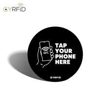 Etiqueta Adhesiva NFC de PVC para Iglesia con Código QR y Logotipo Personalizado, 75/100 mm, con Chip NFC Programable, Etiquetas NFC para Asientos de Iglesia para Donaciones