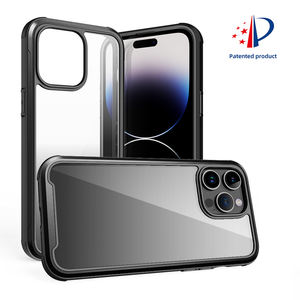 Funda de teléfono 3 en 1 con armadura de aluminio sólido, cubierta acrílica transparente con gradiente negro para iPhone 14 Pro Max, gran oferta 2022 - Product Image 2