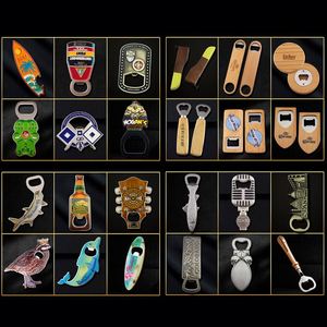 Abridor de Botellas de Metal Personalizado con Logotipo, Precio de Fábrica al por Mayor, Abridor de Botellas de Cerveza de Aluminio y Madera con su Logotipo - Product Image 4