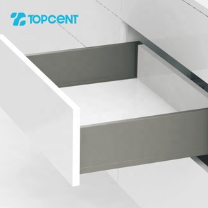 Box Metal Drawer Slide Metal Box Drawer Slide Topcent Grey Slim Box Kitchen Soft Closing Metal Tandom Box Drawer Slide