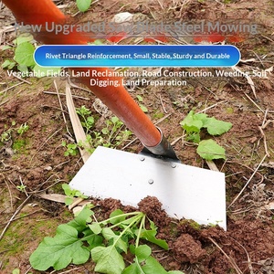 Houe épaissie multifonctionnelle pour le désherbage et le travail du sol, idéale pour la culture de légumes, avec lame en acier inoxydable de 30 cm pour usage domestique et agricole - Product Image 4