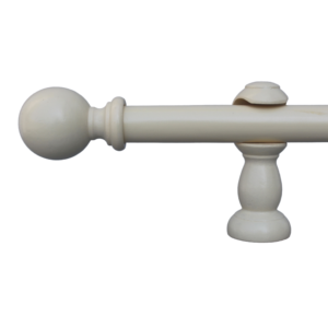 Barra de Cortina de Madera Industrial OEM con Accesorios, 28 mm de Diámetro - Juego de Adornos y Soportes con Remate de Bola Gris - Product Image 2