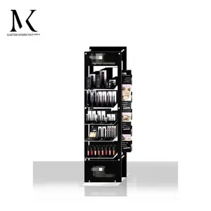 Lishi Customized Factory Price Modern Makeup Shop Wooden Paint Shop Counter Shelves Cosmetics Displays
