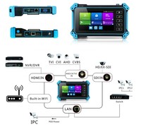 5200CPlus 8MP AHD CVI TVI SDI CVBS Caméra IP Test 4K HD Affichage Moniteur Vidéo 5 pouces IPS Écran Tactile IPC Testeur Support POE PTZ