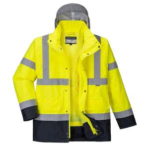 PORTWEST - S471YNRL Hi-vis 4-en-1 chaqueta azul marino/amarillo de tráfico de dos tonos-EAN 5036108248216 ROPA DE TRABAJO DE LA HI-VIS - Product Image 1
