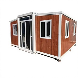 Pequeña Villa Modular Prefabricada Plegable y Expandible de 20ft 40ft, Empaquetada Plana, de 3 Dormitorios, Contenedor, Edificio Habitacional, Hoteles, Panel Sándwich - Product Image 1