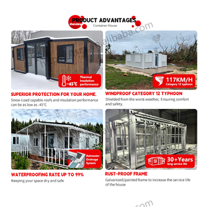 Modular gấp nhà 20ft 40ft prefab di động sống nhà 2 3 4 phòng ngủ sang trọng đúc sẵn mở rộng <span class=keywords><strong>container</strong></span> nhà - Product Image 4