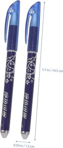 Boligrafo Borrable Promotional Plastic Gel Pen with Eraser Custom Logo 0.5mm Blue Ink Office & School Use Gift Wholesale - Product Image 4