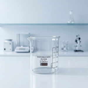 Bécher en verre borosilicate Mayalab 250 ml, tasse de mesure de laboratoire transparente, équipement scientifique, origine Haryana, garantie de 3 ans - Product Image 4