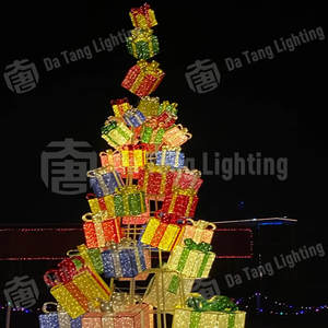 Caja de Regalo 3D Grande con Luz Decorativa LED, Impermeable IP65, para Exhibición Comercial en Interiores y Exteriores - Product Image 2