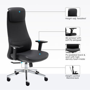 Silla de Oficina Ergonómica Moderna de Calidad, Cómoda, Giratoria, de Cuero PU, con Logotipo Personalizado, Sillas de Oficina de Lujo - Product Image 1