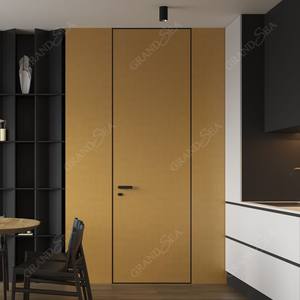 Portes à panneaux invisibles européennes sans cadre, système <span class=keywords><strong>de</strong></span> cadre <span class=keywords><strong>de</strong></span> <span class=keywords><strong>porte</strong></span> rapide en MDF, ensemble <span class=keywords><strong>de</strong></span> profilés en bois et aluminium pour intérieur, <span class=keywords><strong>porte</strong></span> rapide dissimulée - Product Image 2